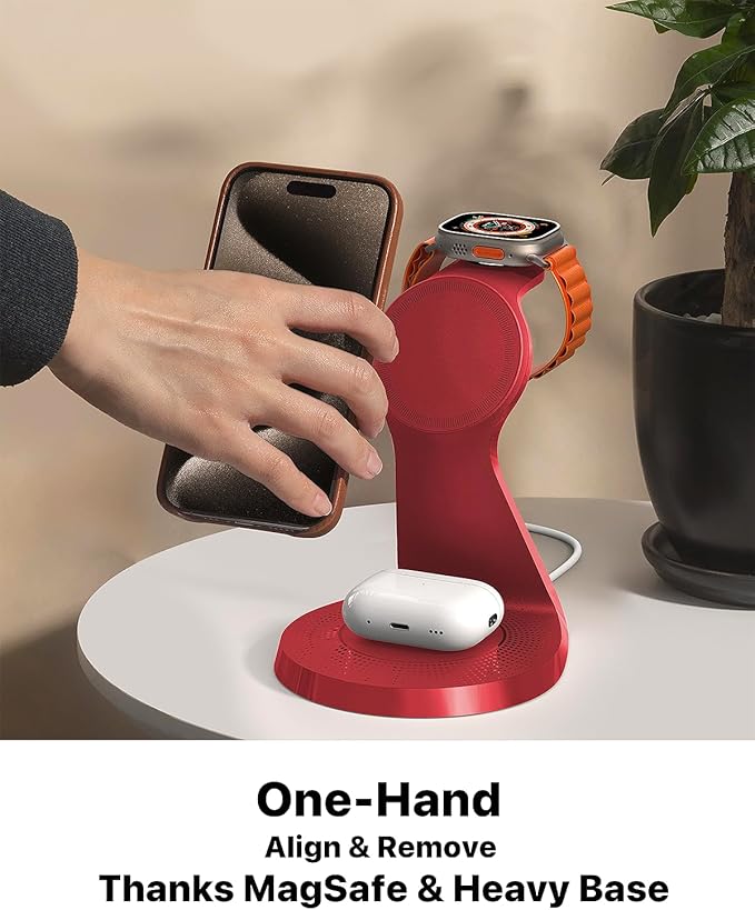 3 in 1 Charging Station for Apple Devices, Mag-Safe Charger Stand Fast Charging - Image 3