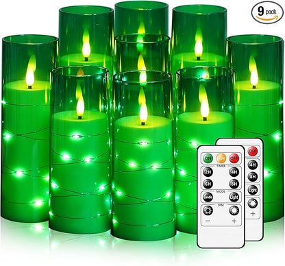 Flickering Flameless LED Candles, Battery Operated Candles 9 Pcs by Nimiko