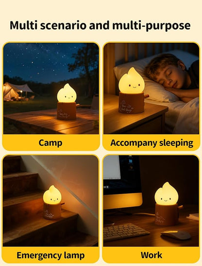 Tarinks Stump Fire Night Light, Flameless Candles Lamp, Torch Stump Light - Image 5