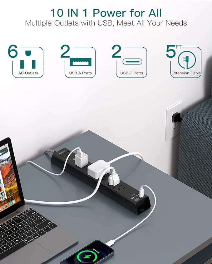 Surge Protector Power Strip - Image 2