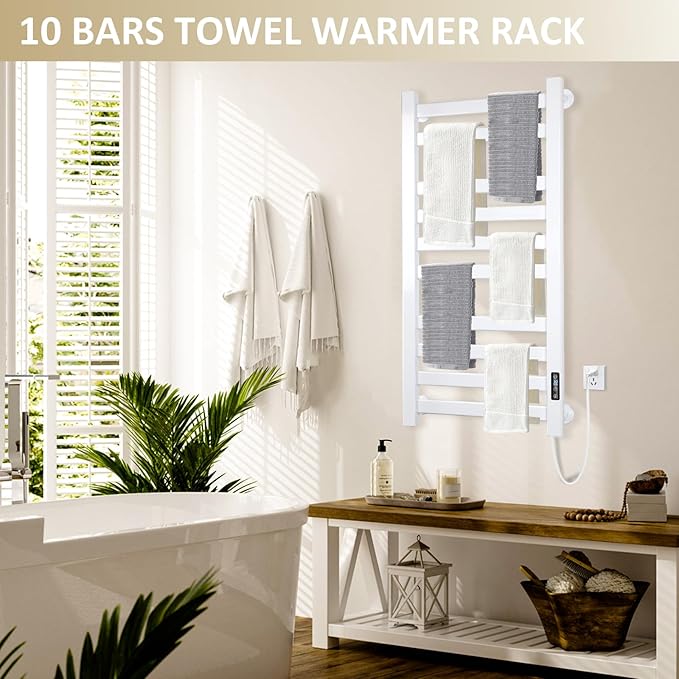 Heated Towel Rack for Bathroom Towel Warmer Racks Wall Mounted - Image 6