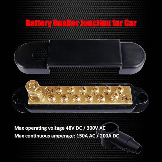 1/4" Stud Power Distribution Block Bus Bar - Image 2