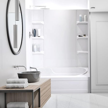 White Polystyrene Tub Wall Surround 32"x 60"x 58" - Image 2