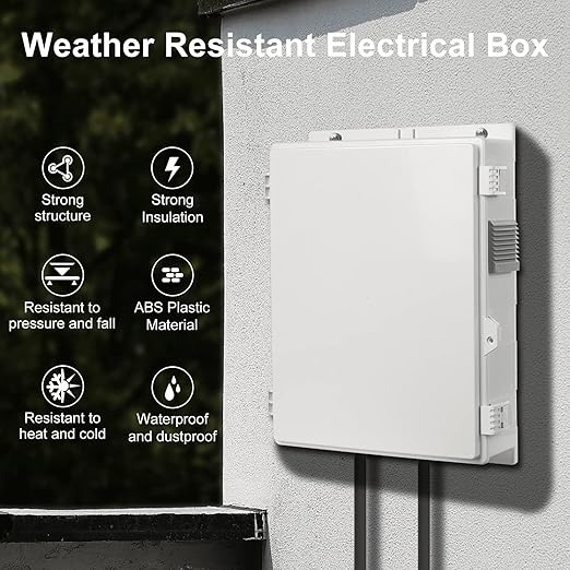 Namunanee Outdoor Electrical Junction Box, ABS Water Resistant Enclosure - Image 2