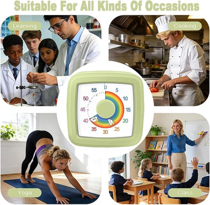 MEPHILIMIA Green Visual Timer 60 Minute Countdown Timer Desk Timer Kids Time - Image 6