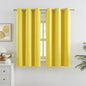 DUALIFE Yellow Blackout Solid Curtains by DUALIFE