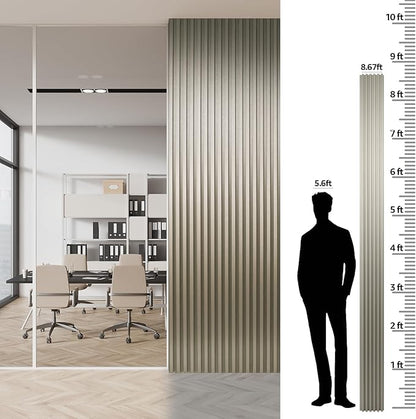 Art3dwallpanels Slat Wall Paneling, 4 Pack Glossy Metal Finish WPC Soundproof - Image 8
