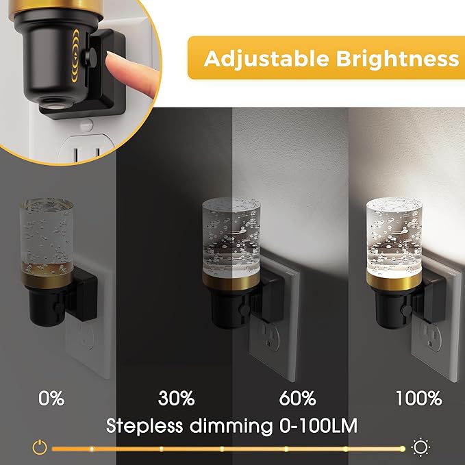 L LOHAS LED Night Light, 2 Pack Dimmable Night Lights Plug into Wall, Automatic - Image 2