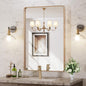 LOAAO 24”X36” Gold Bathroom Mirror, Rounded Rectangle Gold Frame Mirror by LOAAO