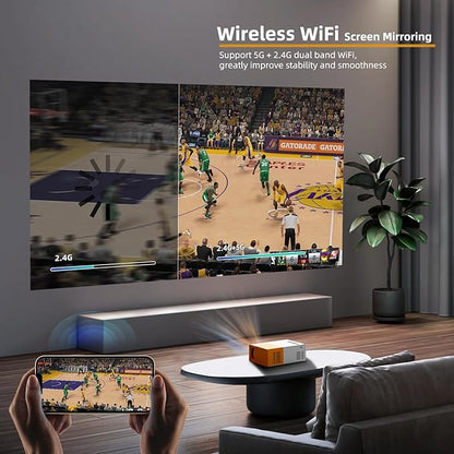 PVO Projector WiFi Portable Mini Projectors 1080P, Phone Screen Can Be Mirrored - Image 2