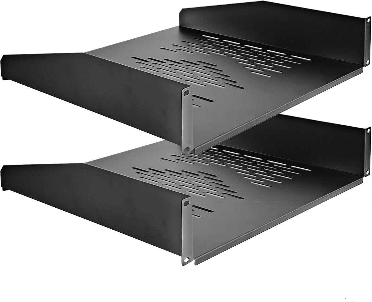 RIVECO 2U Server Rack Shelves for 19" Network Cabinet, Rack Mount Vented...