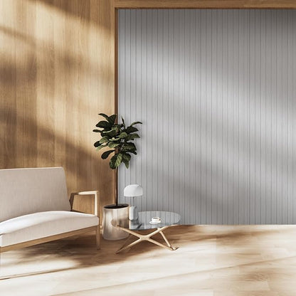 OUZUGIE WPC Acoustic Slat Wall Paneling, Living Room, TV Background, Study Room - Image 2