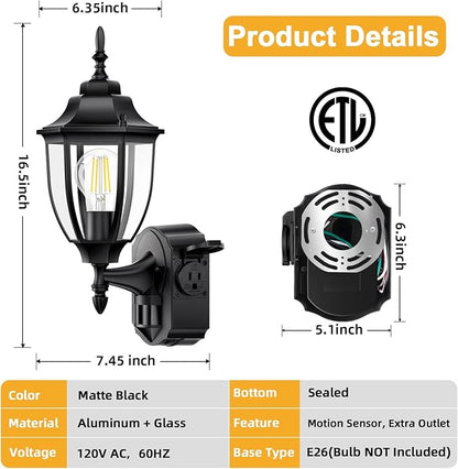 2 Pack Porch Lights Outdoor - Image 7