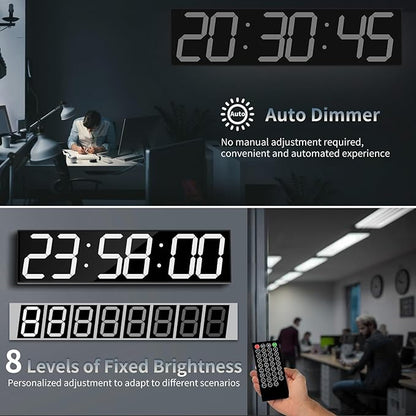 CHKOSDA 28.4'Large Digital Wall Clock, Automic Digital Clock - Image 5