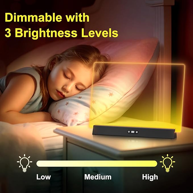 LED Note Board with Colors, Rechargeable 17-Inch Doodle Glow 9-Mode Light Up - Image 5