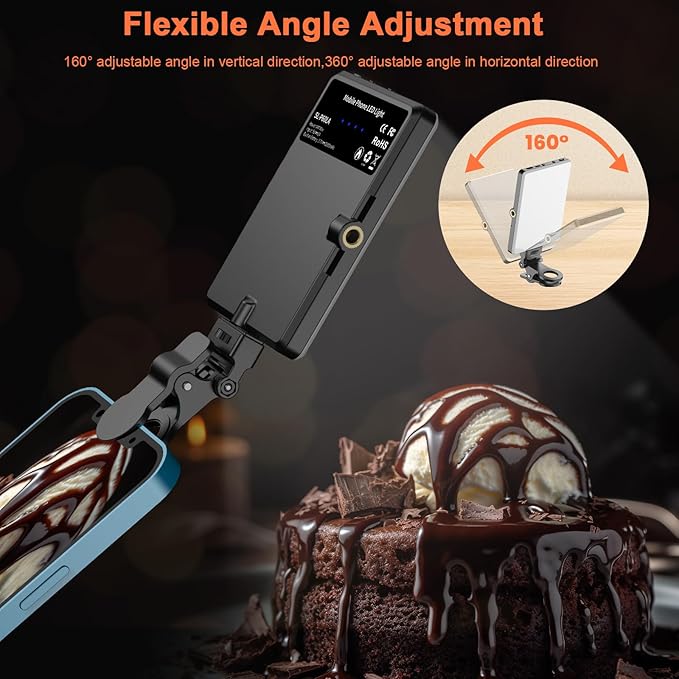 TONEOF Portable Selfie Light, Rechargable 60 LED PhoneLight - Image 3