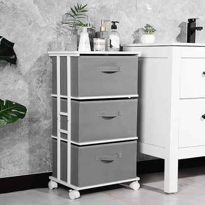 MAX Houser Dresser Tower with 3 Drawers, Fabric Dresser Drawer Organizer Unit - Image 5