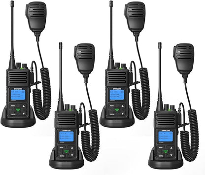 SAMCOM Two Way Radio with Shoulder Speaker Mic, 5W High Power 2 Way Radios Long by SAMCOM