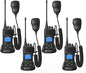 SAMCOM Two Way Radio with Shoulder Speaker Mic, 5W High Power 2 Way Radios Long by SAMCOM