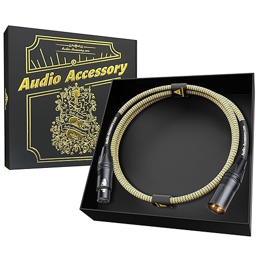 AA AUDIO ACCESSORY Gold Series Star Quad XLR Cables 1.5ft, Neutrik Connectors by AA