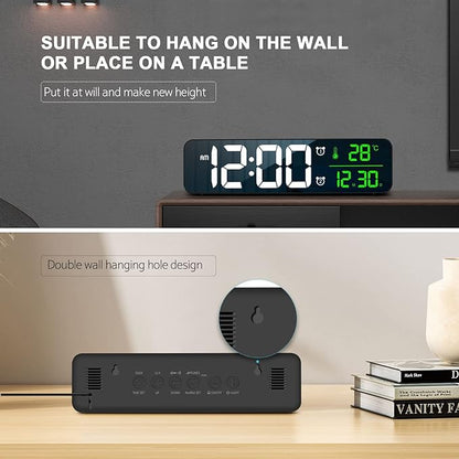 Hournor Digital Clock for Bedroom, Digital Wall Clock for Living Room Decor - Image 5
