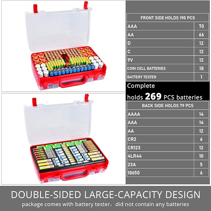 Battery Organizer Storage Holder Box Case - Image 3
