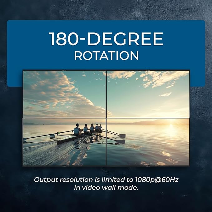 OREI 4K 3x3 Video Wall Controller – HDMI & USB-C Video Wall Processor, 1080p - Image 8