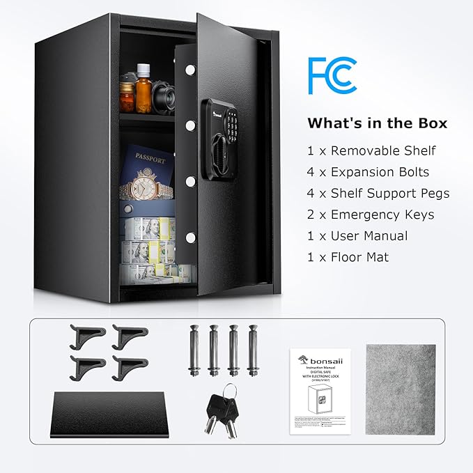 Bonsaii 1.8 Cubic Feet Security Home Safe - Image 7