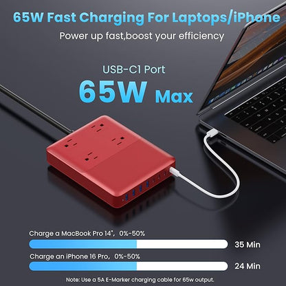 12-in-1 Charging Station USB C Power Strip - Image 4