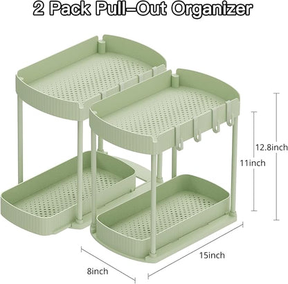 Ukeetap 2 Pack Multi-Purpose Pull-Out Storage Organizers, Under Sink Organizers - Image 2