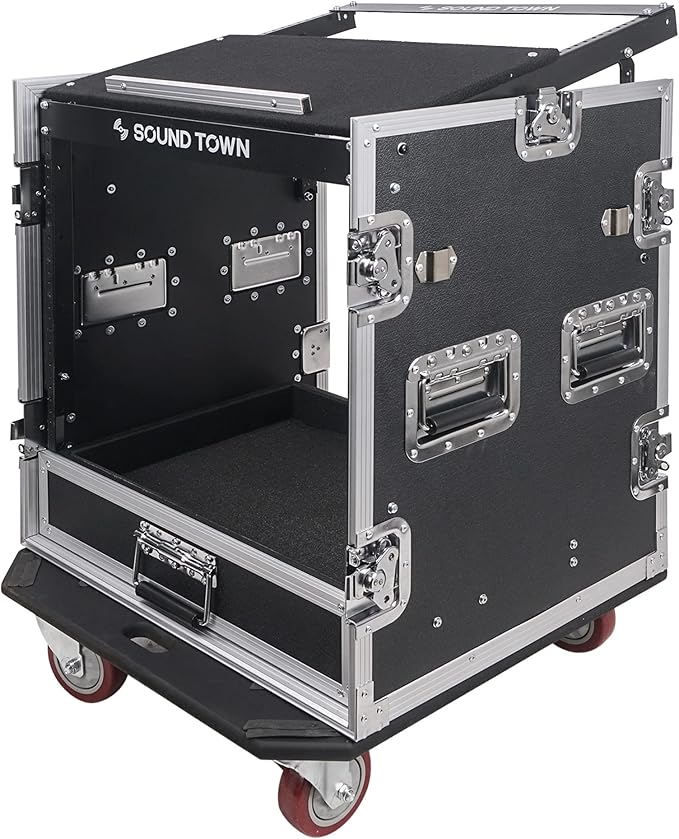 Sound Town 12U PA DJ Pro Audio Rack/Road ATA Case - Image 3