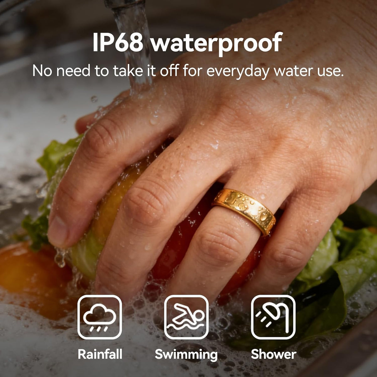 smart ring fitness tracker, heart rate monitor, sleep on a desk or shelf