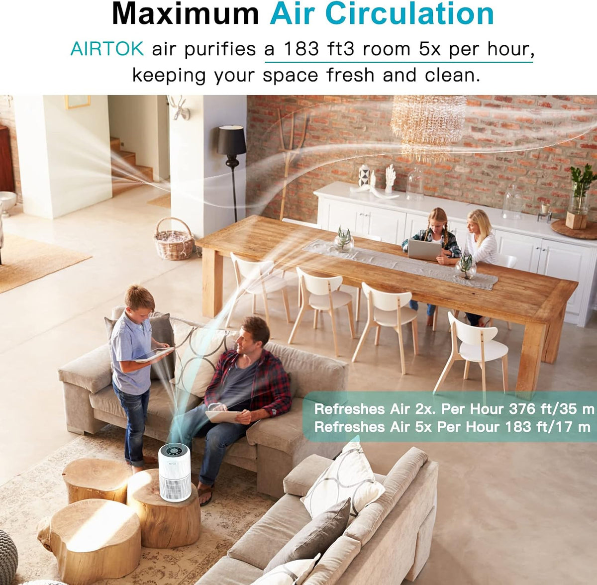 air purifier for home bedroom with h13 true on a desk or shelf
