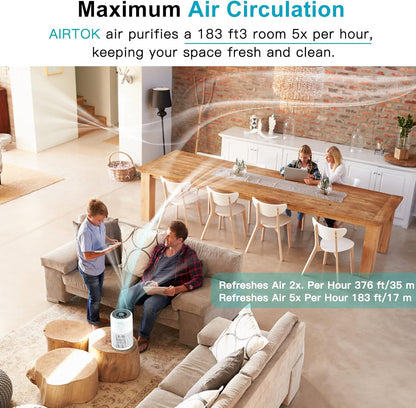 air purifier for home bedroom with h13 true on a desk or shelf