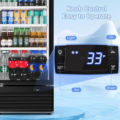 Commercial Beverage Refrigerator, 24.5 Inch 15 Cu. Ft. Drink Fridge, Display - Image 5