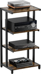 4-tier wooden media stand, av media stand corner, main product view