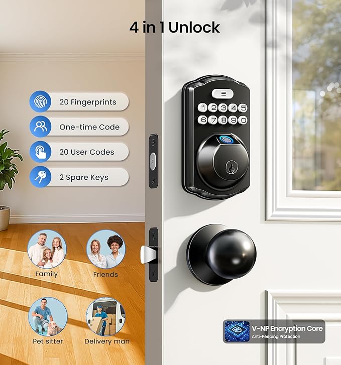Veise Fingerprint Door Lock - Image 3