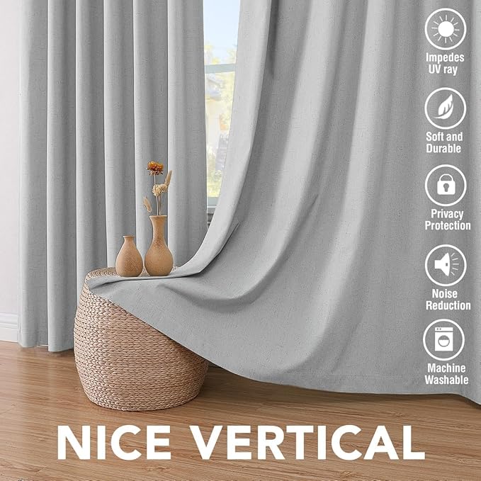 H.VERSAILTEX Linen Curtains 100% Blackout Curtains - Image 7