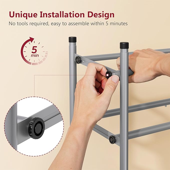 Tajsoon 2 Tier Expandable Shoe Rack - Image 4