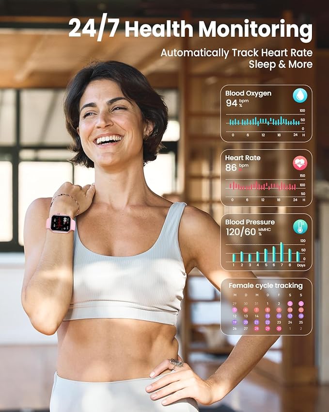 Smart Watch for Women Men Fitness: 1.85" Smart Watch - Image 4