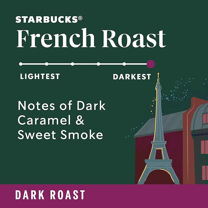 Starbucks K-Cup Coffee Pods, Dark Roast Hot or Iced Coffee, French Roast - Image 3