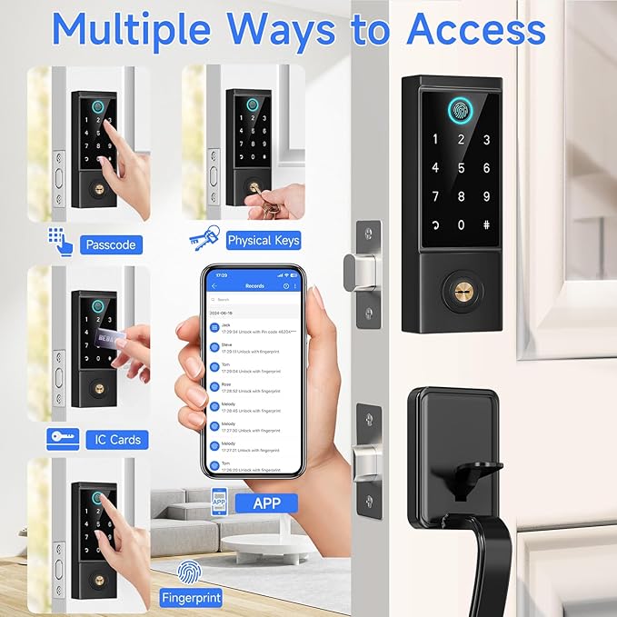 BEBASIA Heavy Duty Fingerprint Smart Door Lock - Image 2