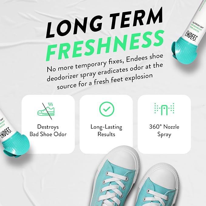 Endees UpFresh 360° Shoe Deodorizer Spray – 6 x 3.38 Fl Ozl I Foot Odor - Image 4
