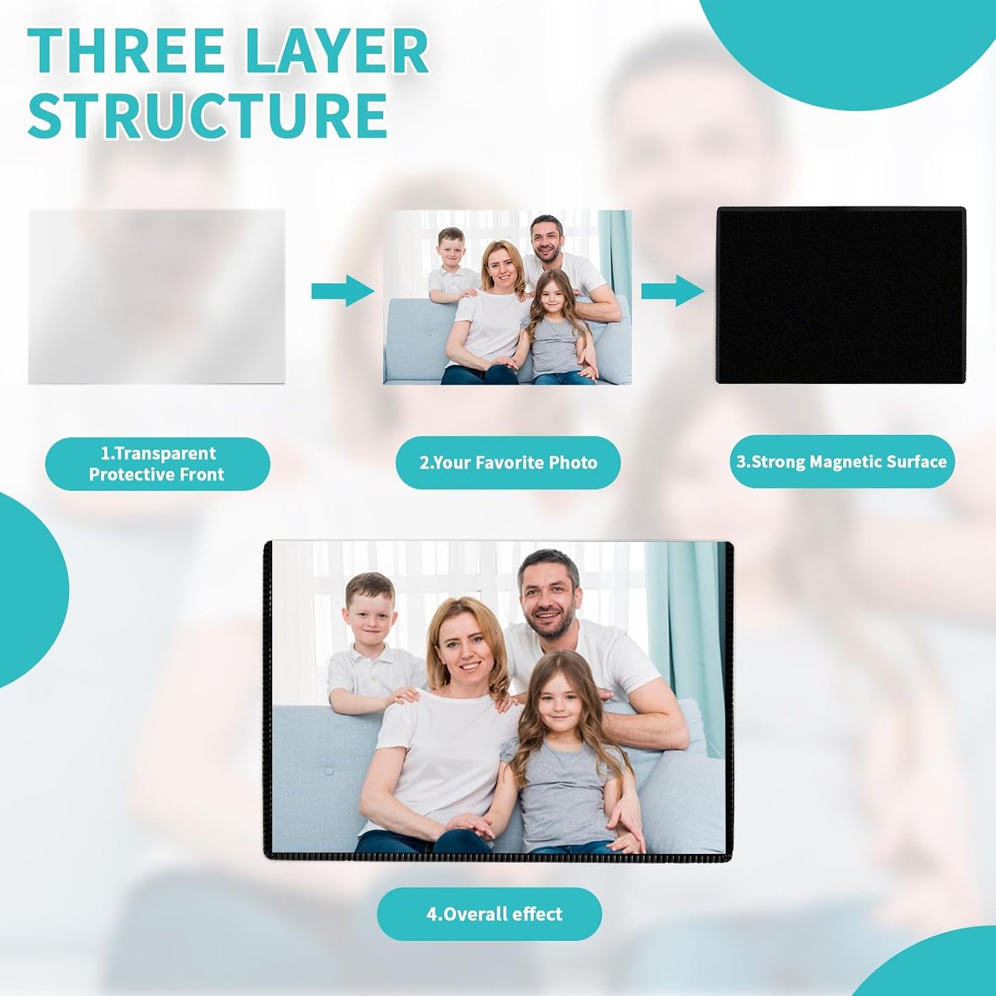 Sloworld Magnetic Picture Frame, 10 Pack Magnet Photo Frames for Refrigerator 4"x6" Reusable Fridge Photograph Frames for Locker/Whiteboard/Office Cabinet (Black 10 Pack)