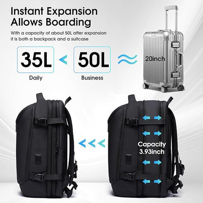 Vacuum Backpack for Men, 50L Expandable Travel Backpack - Image 6