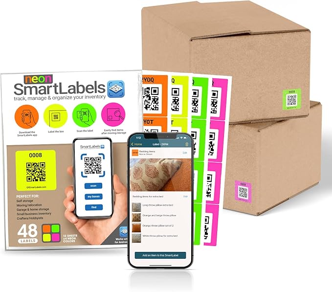 Smart Labels QR Code Stickers Pack of 48 Made in USA - Image 8