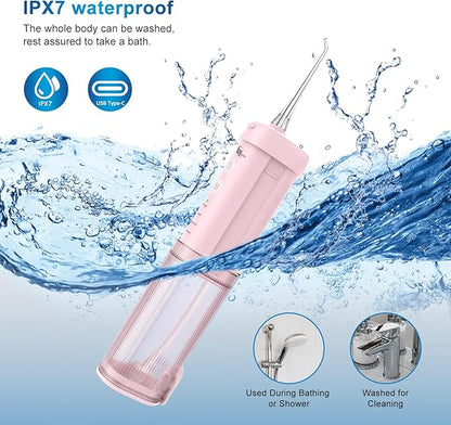 JNGOODS Mini Portable Water Flosser Oral Irrigator Water Teeth Cleaner Pick - Image 6