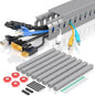 Open Slot Wire Duct Kit, 125.6" Server Rack Cable Management, Cable Management by Aocii