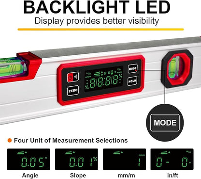 eOUTIL 15.7-Inch Digital Torpedo Level & Angle Finder – IP54 Waterproof - Image 5