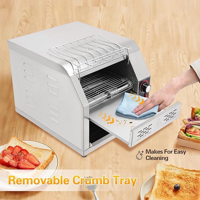 Commercial Conveyor Toaster, 300 Slices/Hour, Stainless Steel, Electric - Image 8